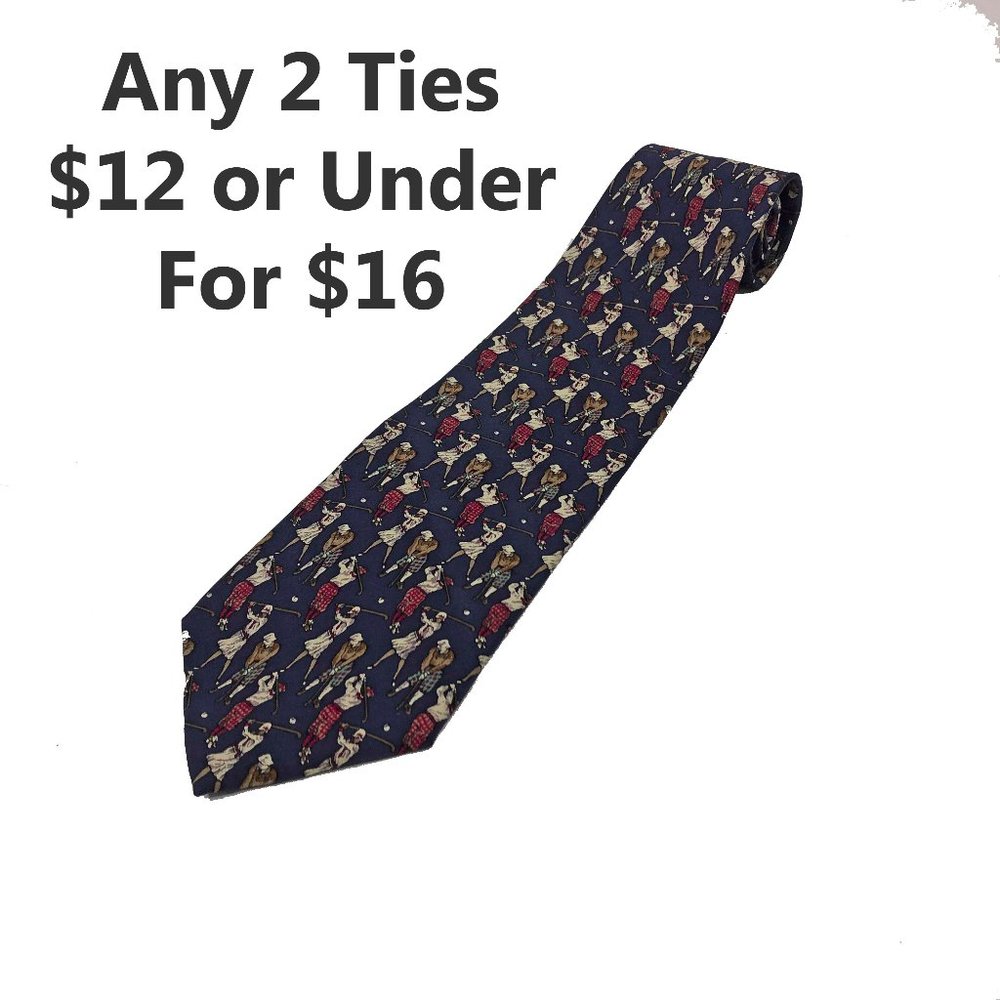 EUC Hathaway Women Golfing Silk Tie